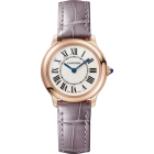 WGRN0013 Ronde Louis Cartier l 29 mm, quartz movement, rose gold, leather