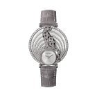 Panthère Jewelry | 35mm, quartz movement, white gold, diamonds, leather