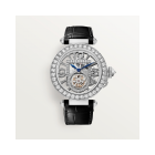 HPI01435 Pasha de Cartier | 41 mm, mechanical movement with manual winding, white gold, diamonds, 2 interchangeable leather straps