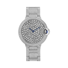 HPI01514 Ballon Bleu de Cartier watch | 37 mm, automatic mechanical movement, white gold, diamonds, metal bracelet