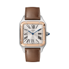 W2SA0019 Santos Dumont | Large model, quartz movement, rose gold, steel, leather