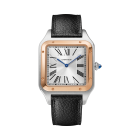 W2SA0021 Santos Dumont | XL model, rose gold and steel, calfskin straps