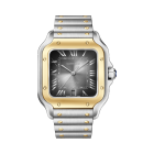 W2SA0030 Santos de Cartier watch l Large model, automatic movement, yellow gold and steel, interchangeable metal and leather straps