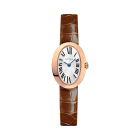 Mini Baignoire | Mini model, quartz movement, rose gold, leather