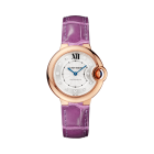 Ballon Bleu de Cartier | 33mm, automatic movement, rose gold, diamonds, leather