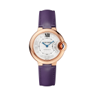 Ballon Bleu de Cartier | 33mm, automatic movement, rose gold, diamonds, leather