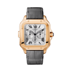 WGSA0017 Santos de Cartier Chronograph | Extra-large model, automatic movement, rose gold, interchangeable leather and rubber bracelets