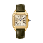 WGSA0027 Santos Dumont | Large model, hand-wound mechanical movement, yellow gold, leather