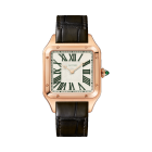 WGSA0083 Santos-Dumont watch l Extra-large model, hand-wound mechanical movement, rose gold, jade, leather