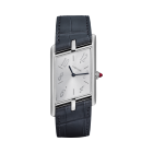 WGTA0042 Tank Asymétrique | Large model, hand-wound mechanical movement, platinum, leather