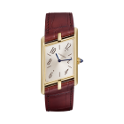 WGTA0044 Tank Asymétrique | Large model, hand-wound mechanical movement, yellow gold, leather