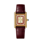 WGTA0059 Tank Louis Cartier | Large model, hand-wound mechanical movement, 18K yellow gold, leather