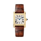 WGTA0108 Tank Normale l Large model, hand-wound mechanical movement, yellow gold, leather