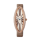 Baignoire Allongée | Extra-large model, hand-wound mechanical movement, rose gold, diamonds