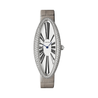 Baignoire Allongée | Extra-large model, hand-wound mechanical movement, white gold, diamonds