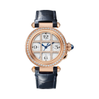 WJPA0020 Pasha de Cartier | 35 mm, automatic movement, rose gold, diamonds, interchangeable leather straps