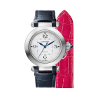 Pasha de Cartier | 35mm, automatic movement, steel, 2 interchangeable leather straps