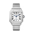 WSSA0009 Santos de Cartier | Large model, automatic movement, steel, interchangeable metal and leather bracelets