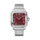 WSSA0054 Santos de Cartier watch l Large model, automatic movement, steel, interchangeable metal and leather bracelets