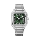 WSSA0061 Santos de Cartier watch | Medium model, automatic movement, steel, interchangeable metal and leather straps
