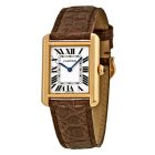 W5200024 Tank Solo l Quartz, Silver Dial, Brown Leather Strap
