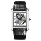 W5310026 Tank MC Skeleton l Manual Winding, Palladium Case, Black Leather Strap