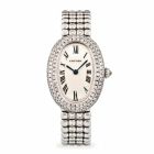 HPI01307 Baignoire Allongée l XL model, hand-wound movement, white gold, diamonds