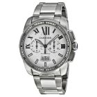 W7100045 Calibre de Cartier l Automatic, Opaline Silver Dial, Stainless Steel Bracelet