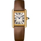 WGTA0358 Tank Louis Cartier l Small model, quartz movement, yellow gold, leather