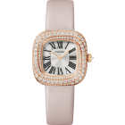 WJCS0005 Coussin de Cartier | Medium model, quartz movement, rose gold, diamonds, leather