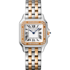 W3PN0010 Panthère de Cartier l Medium model, quartz movement, rose gold, steel, diamonds