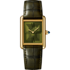 WGTA0117 Tank Louis Cartier l Large model, hand-wound mechanical movement, yellow gold, leather