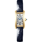 WGTA0298 Tank Américaine l Mini model, quartz movement, yellow gold, leather
