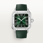 WSSA0095 Santos de Cartier l Large model, automatic movement, steel, interchangeable metal and leather straps