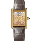 WGTA0175 Tank Louis Cartier l Large model, hand-wound mechanical movement, yellow gold, leather