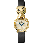 HPI01796 Panthère de Cartier l 23.6 mm, yellow gold, diamonds, leather