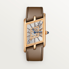 WHTA0028 Tank Asymétrique l  Rose gold, Manual winding,  leather strap