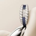 HPI01693 Cartier Tressage Watch | White Gold, Quartz, Diamond Dial, Calfskin Strap