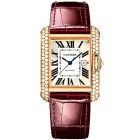 WT100016 Tank Anglaise l Automatic, 18k Rose Gold, Red Leather Strap