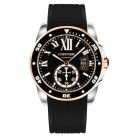 W7100055 Calibre de Cartier Diver l Automatic, 18k Rose Gold, Black Rubber Strap
