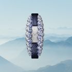 HPI01691 Cartier Tressage Watch | White Gold, Diamonds & Sapphires, Quartz, Blue Calfskin Strap