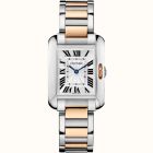 W5310036 Tank Anglaise l 30 mm, quartz movement. 18K rose gold and steel
