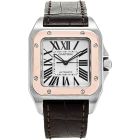 W20107X7 Santos l Automatic, 18k Rose Gold, Brown Leather Strap