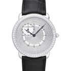 WR007003 Ronde Louis Cartier l 42 mm, hand-wound movement, white gold, diamonds, leather