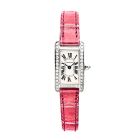 WB710015 Tank Américaine l Mini model, quartz movement, white gold, diamonds, leather