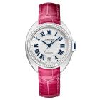 WJCL0014 Clé de Cartier l Automatic, 18kt White Gold, Leather Strap