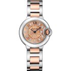 WE902052 Ballon Bleu de Cartier l 28 mm, quartz movement, rose gold, steel, diamonds