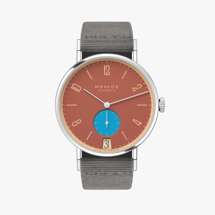NOMOS TANGENTE 38 DATE ZIEGELBLAU Ref. 179.S27