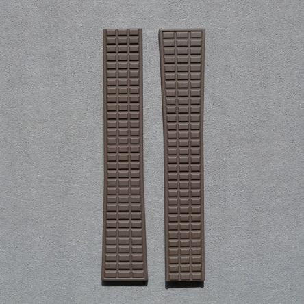 Patek Philippe taupe brown rubber strap, regular size.
