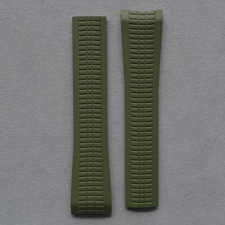 Patek Philippe khaki rubber strap, regular size.
